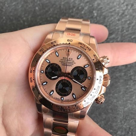 Rolex Daytona m116505-0009 Noob Factory Rose Gold Dial