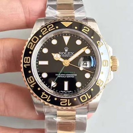 Rolex GMT-Master II 116713LN Noob Factory V9 Rose Gold Bezel