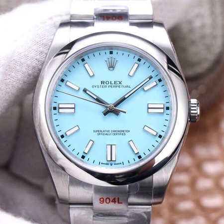 Rolex Oyster Perpetual M124300-0006 EW Factory Light Blue Dial