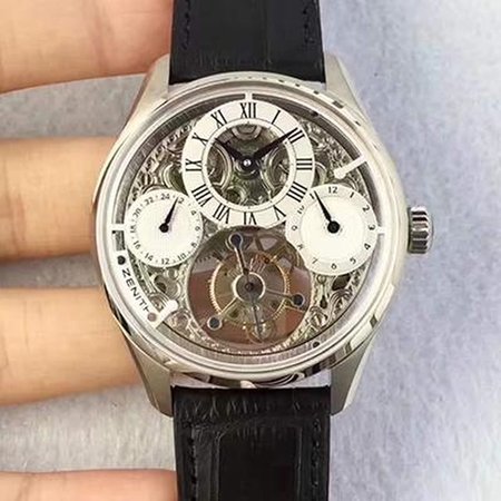 Zenith EP Calender Skeleton Tourbillon SS/LE White and Skeleton Dial